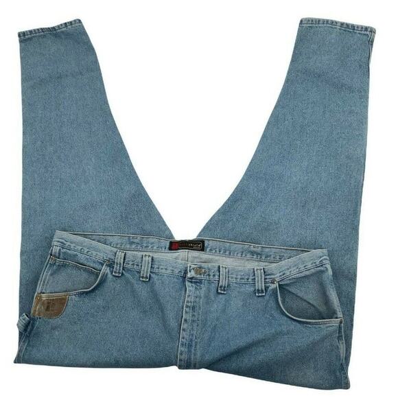 Riggs By Wrangler Carpenter Workwear Jeans Mens Size 52X32 Vintage Relaxed Fit - Picture 7 of 11